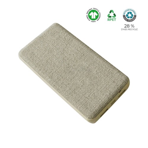 Batterie de secours RPET & chanvre organique 10 000mAh - BLUETECH thumbnail 4