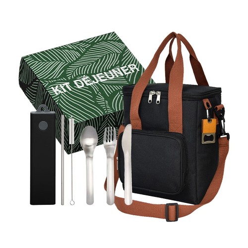 Kit Déjeuner Nomade - Sac isotherme et couverts - ENVIRONNEMENT & NATURE, Environnement & Nature, SquareNuts - Mataro Advice srl