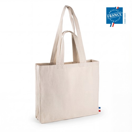 Sac en Coton à deux poignées avec soufflet 220GR Certifié Origine France Garantie - GOODJOUR