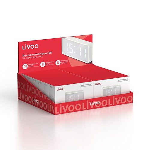 Présentoir de 12 réveils LED - 1