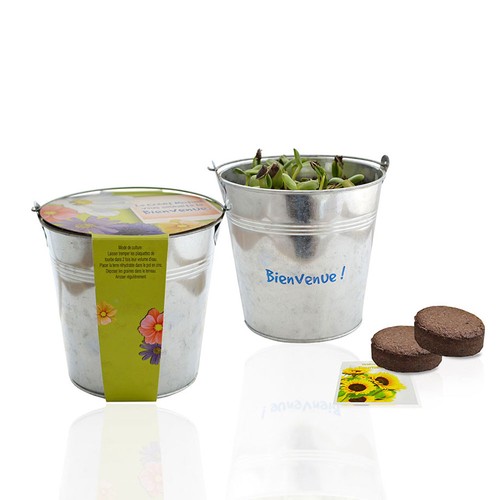 Kit plantation pot zinc Ø13 cm - 2