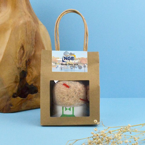 Tête en herbe sac kraft