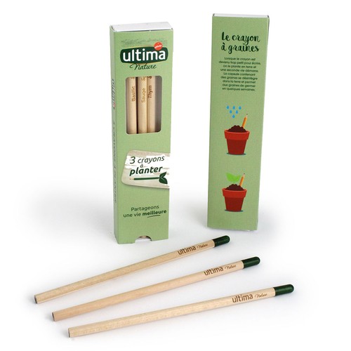 Coffret 3 crayons à graines couleur - 4