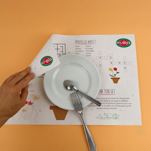 Set de table papier graines A3 120g recto/verso