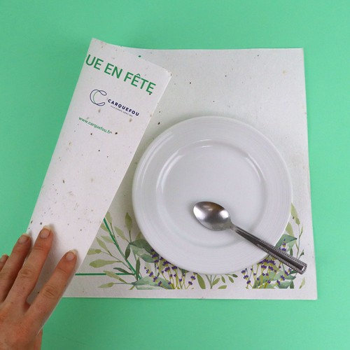 Set de table papier graines A3 200g recto/verso - 1
