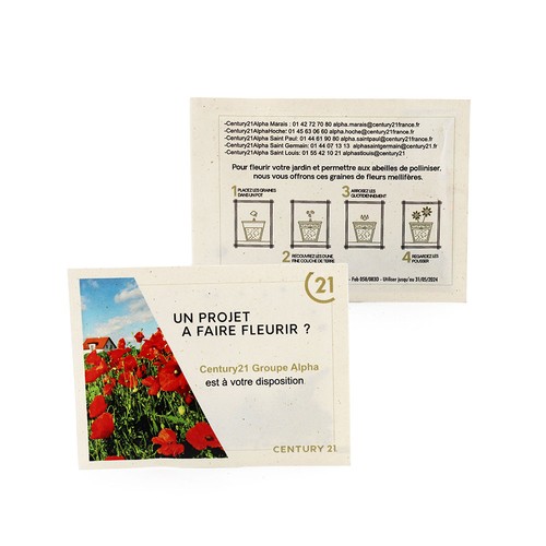 Sachet graines papier végétal 82x110 mm - 3