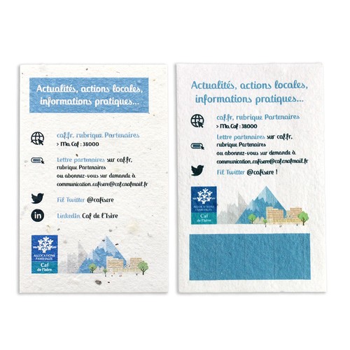 Carte de visite papier graines - 2