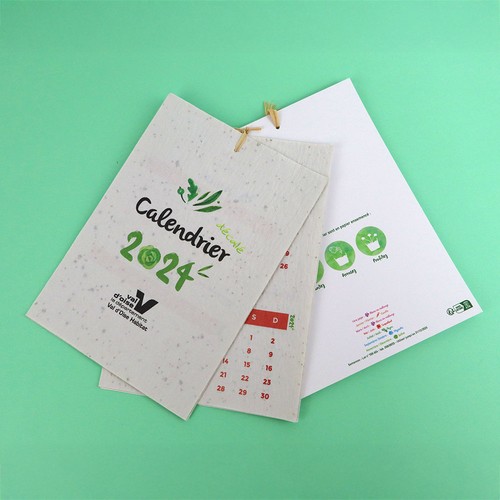 Calendrier papier graines A5
