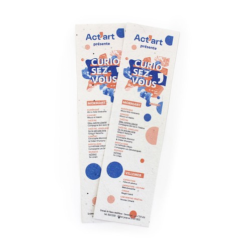 Marque-page papier graines - 2