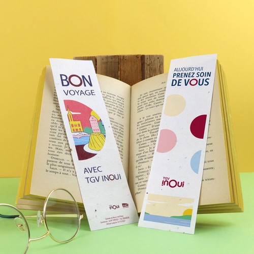 Marque-page papier graines 200g recto/verso - 1