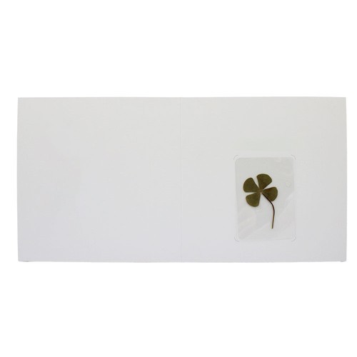 Carte 2 volets trèfle 4 feuilles