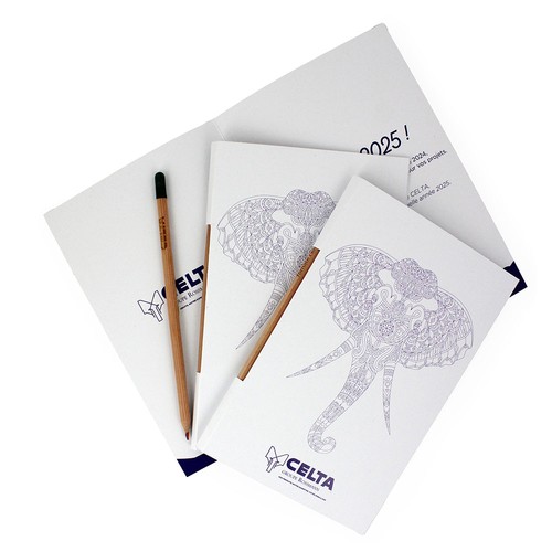 Crayon à graines mine multicolore carte à colorier - 3