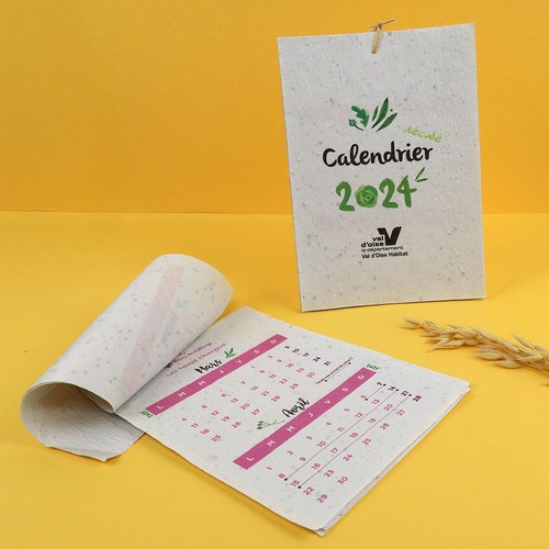 Calendrier papier graines A5 total perso - 1