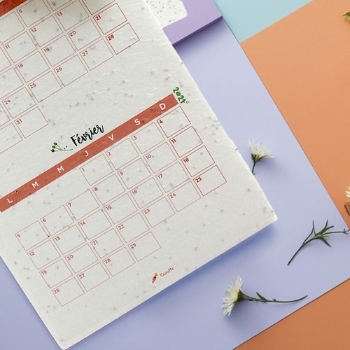 Calendrier papier graines A4 total perso - 1