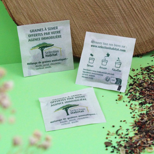 Sachet graines écoconçu 55x55 mm - 1