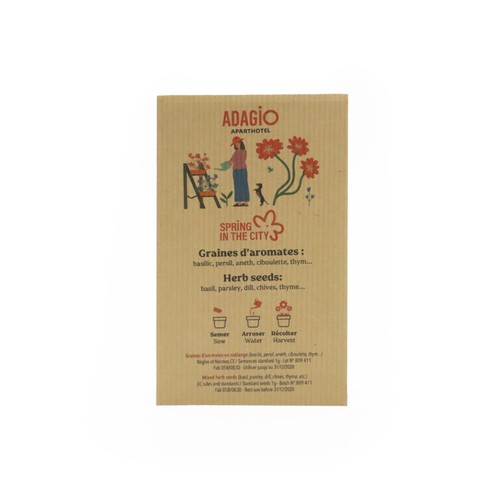 Grand sachet kraft graines