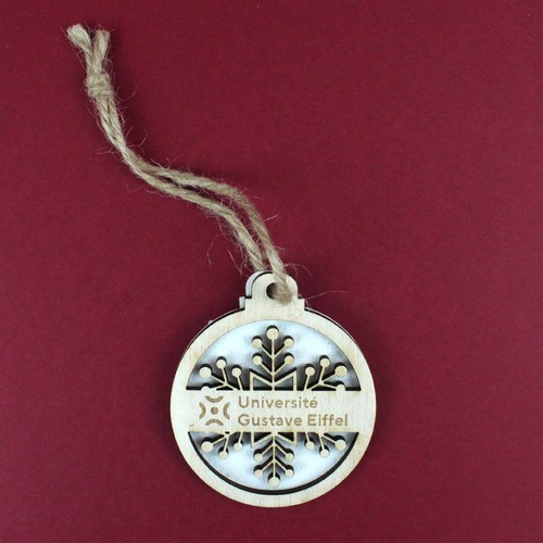 Boule de Noël graines et bois