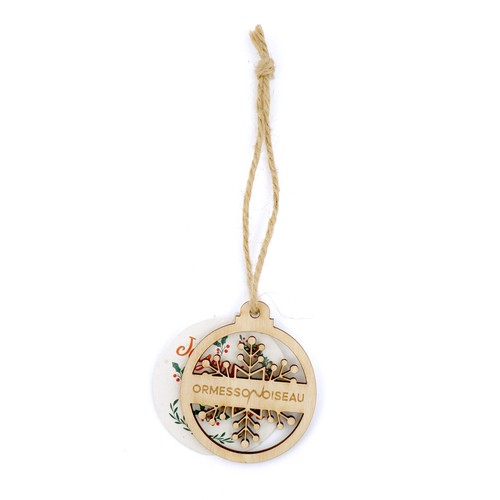 Boule de Noël graines et bois