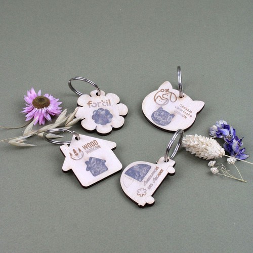 Porte-clés graines et bois - 3