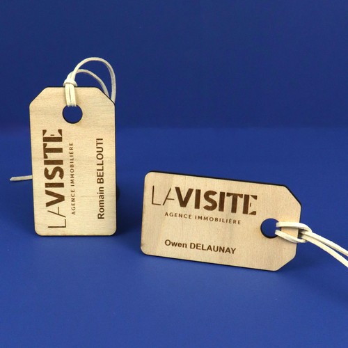 Etiquette bois bagage ou boutique - 1