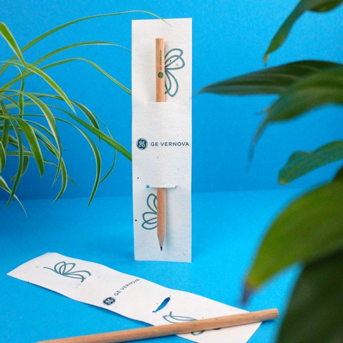 Marque-page papier graines et crayon bois - 1