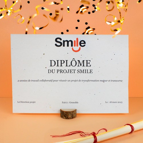 Diplôme A4 papier graines 250 recto