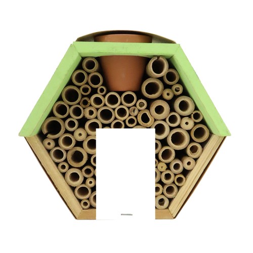 Hôtel à insectes avec pot et graines mellifères