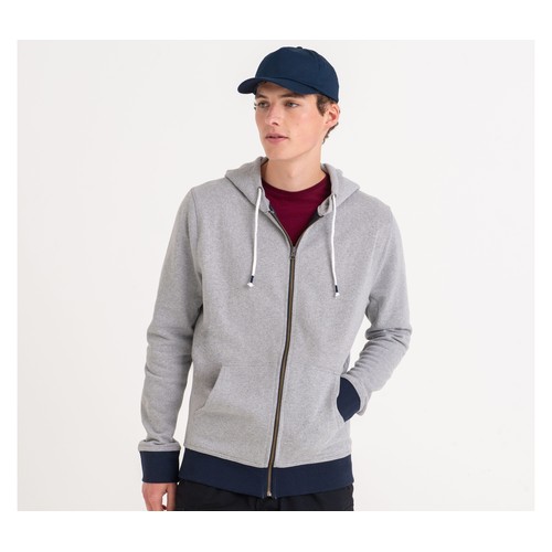 Sweat capuche zippé en coton recyclés