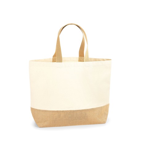 Sac shopping XL coton/toile de jute thumbnail 4