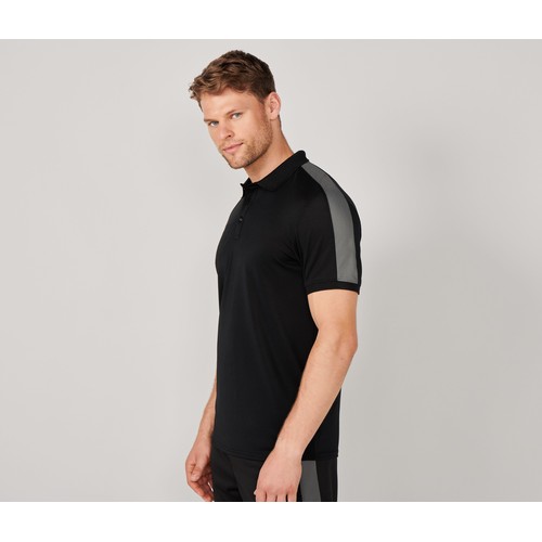 Polo stretch contrasté