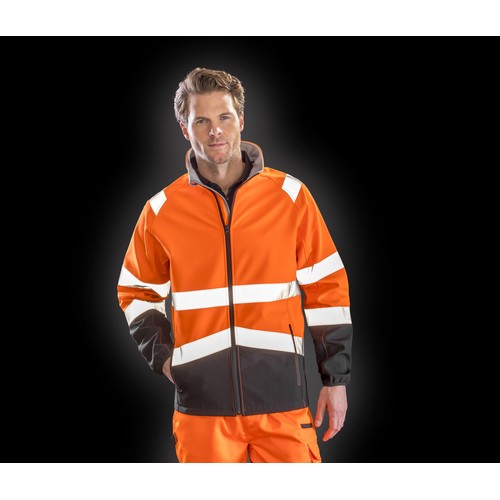 Veste Softshell de travail visibilité augmentée