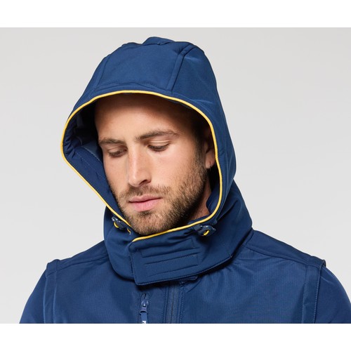 Capuche en Softshell avec biais contrasté