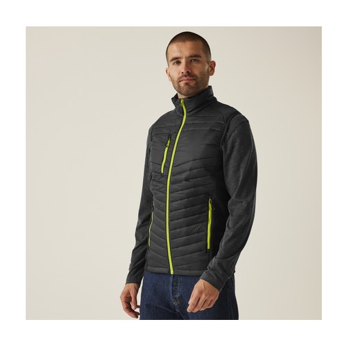 Bodywarmer bi-matière homme