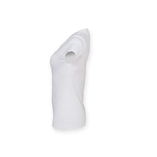 Tee-shirt stretch col V femme thumbnail 4