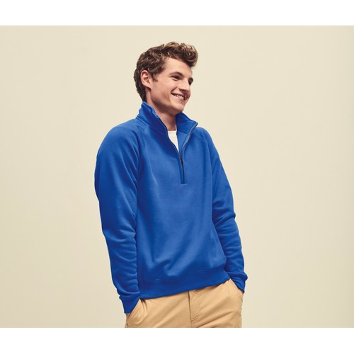 Sweat manches raglan col zippé
