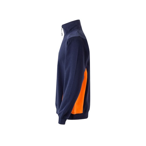 SWEAT BICOLORE COL ZIPPÉ