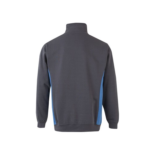 SWEAT BICOLORE COL ZIPPÉ