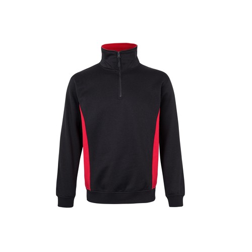 SWEAT BICOLORE COL ZIPPÉ