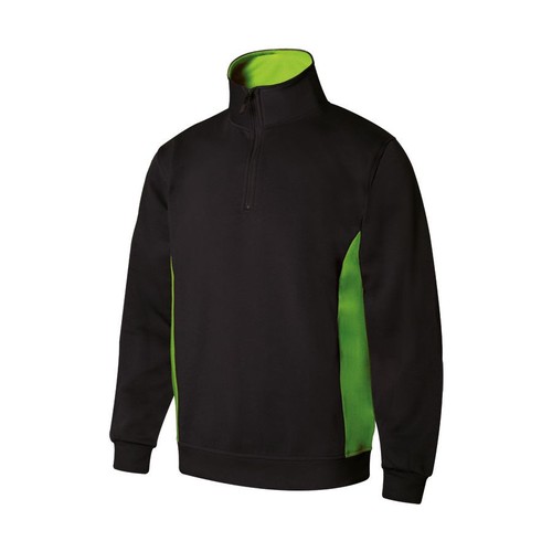 SWEAT BICOLORE COL ZIPPÉ