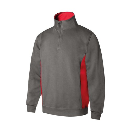 SWEAT BICOLORE COL ZIPPÉ