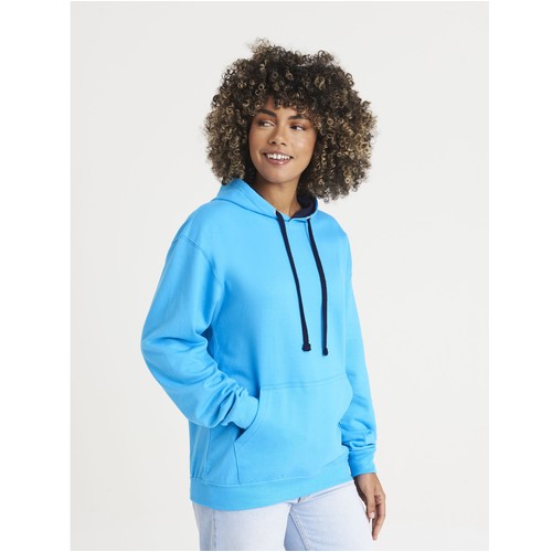 Sweat capuche contrastée