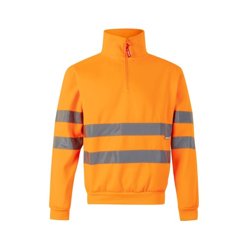 SWEAT DEMI-ZIPPÉ HAUTE VISIBILITE