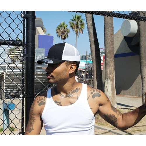 Casquette style trucker avec filet en polyester recyclé