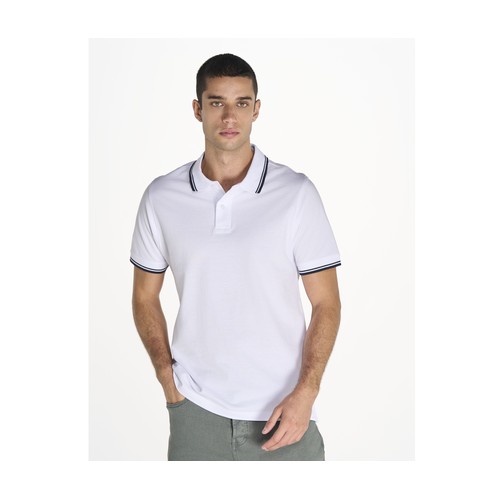 Polo homme contrasté
