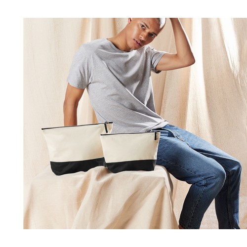 Pochette bicolore en coton