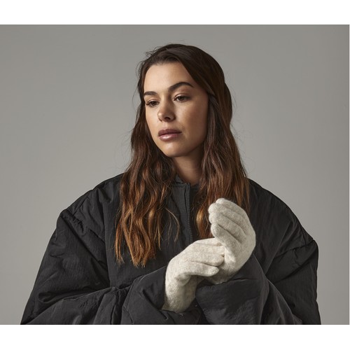 Gants avec poignets en maille côtelée