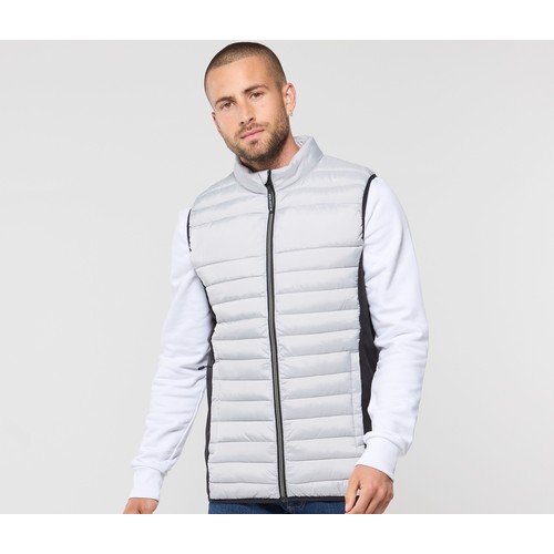 Bodywarmer bi-matière homme