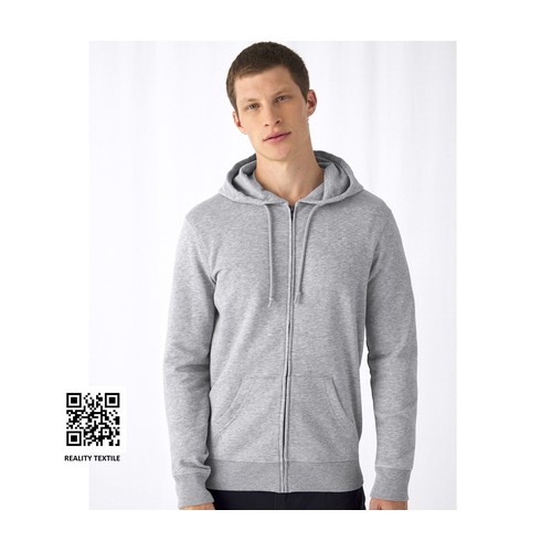 Sweat capuche zippé organique