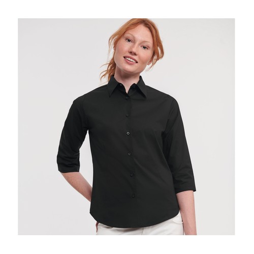Chemise stretch manches 3/4 femme