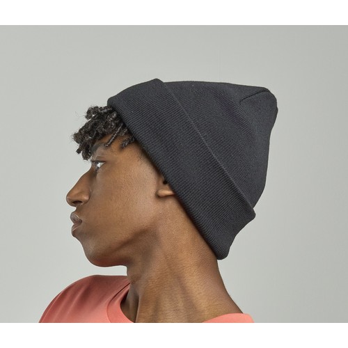 Bonnet en bord côte avec rabat